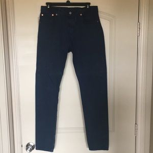 512 Levi Straus stone wash dark denim jeans